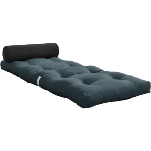 Produkt Modrošedá futonová matrace 70x200 cm Wrap Petroleum/Dark Grey – Karup Design