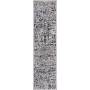 Modrý běhoun 80x300 cm Eris Trace – Flair Rugs