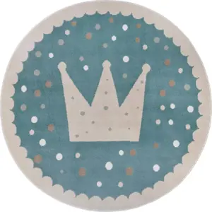 Modrý dětský koberec ø 140 cm Crown – Hanse Home