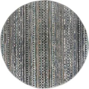 Modrý kulatý koberec 140x140 cm Camino – Flair Rugs