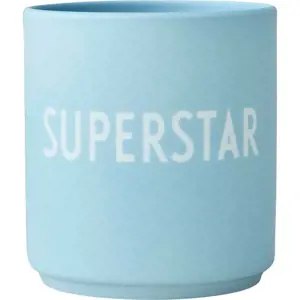 Produkt Modrý porcelánový hrnek Design Letters Superstar, 300 ml