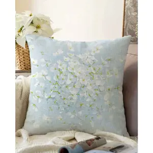 Produkt Modrý povlak na polštář s příměsí bavlny Minimalist Cushion Covers Blossom, 55 x 55 cm