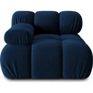 Produkt Modrý sametový modul pohovky (levý roh) Bellis – Micadoni Home