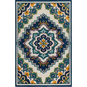 Modrý venkovní koberec 120x170 cm Beach Floral – Flair Rugs