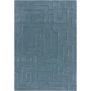 Modrý vlněný koberec 120x170 cm Maze – Asiatic Carpets