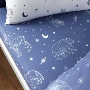 Napínací flanelové dětské prostěradlo 70x140 cm Starlight Animals – Bianca