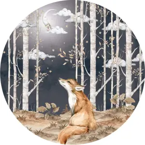 Produkt Nástěnná dětská samolepka Dekornik Fox in a Circle, ø 150 cm