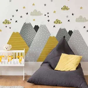 Produkt Nástěnná samolepka Ambiance Giant Kid Sticker Scandinavian Mountains Henrika