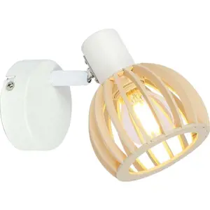 Nástěnné svítidlo v bílo-přírodní barvě ø 10 cm Atarri – Candellux Lighting