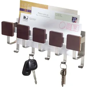 Produkt Nástěnný držák na klíče s přihrádkou na dopisy iDesign Fombu