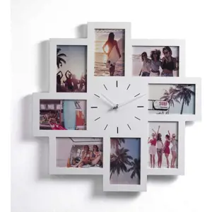 Produkt Nástěnný fotorámeček na 8 fotografií s hodinami Tomasucci Olly