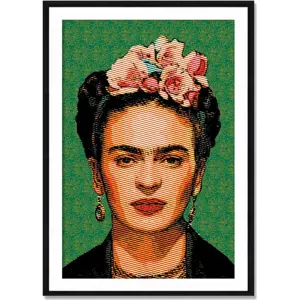 Produkt Nástěnný obraz ze sambového dřeva Madre Selva Frida Draw, 40 x 60 cm