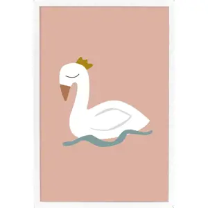 Produkt Nástěnný plakát v bílém rámu Bloomingville Mini Xander Swan, 45 x 65 cm