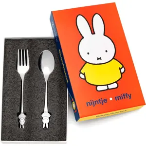 Nerezový dětský příbor ve stříbrné barvě Miffy – Zilverstad