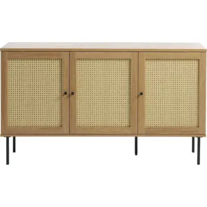 Produkt Nízká komoda v dekoru dubu v přírodní barvě 140x80 cm Pensacola – Unique Furniture