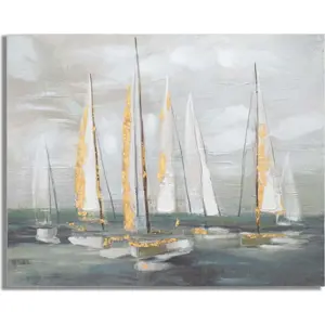 Obraz 100x80 cm Gold Boat - Mauro Ferretti