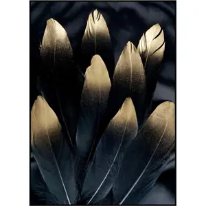 Obraz 30x40 cm Golden Feather – Malerifabrikken