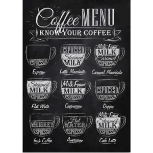 Produkt Obraz 50x70 cm Coffee Menu – Wallity