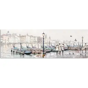 Produkt Obraz Styler Canvas Watercolor Venezia Gondole, 45 x 140 cm