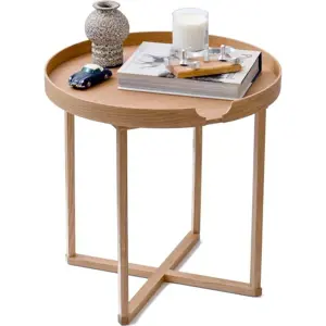 Produkt Odkládací stolek z dubového dřeva s odnímatelnou deskou Wireworks Damieh, 45x45 cm