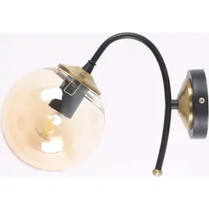 Okrově žluto-černé nástěnné svítidlo ø 15 cm Yoyo – Squid Lighting