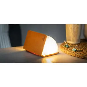 Produkt Oranžová LED stolní lampa s textilním stínidlem (výška 2,5 cm) Booklight – Gingko