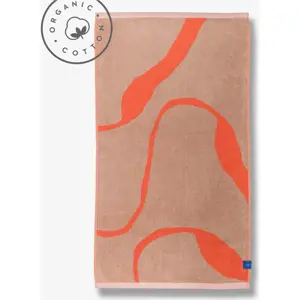 Produkt Oranžová/světle hnědá osuška z Bio bavlny 70x133 cm Nova Arte – Mette Ditmer Denmark