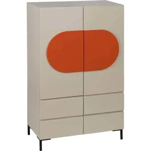 Produkt Oranžovo-béžová skříňka 75x123 cm Necto – Ixia