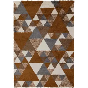 Oranžovo-šedý koberec Flair Rugs Nuru, 80 x 150 cm