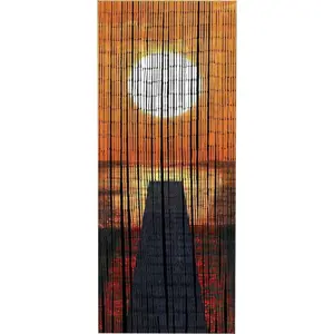 Produkt Oranžový bambusový závěs do dveří 200x90 cm Sunset - Maximex