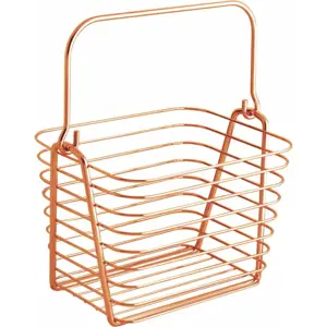 Produkt Oranžový kovový závěsný košík iDesign, 21,5 x 19 cm