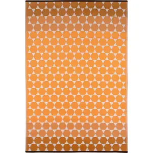 Produkt Oranžový venkovní koberec Green Decore Hexagon, 90 x 150 cm