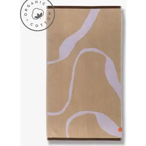 Produkt Osuška z Bio bavlny v levandulové a světle hnědé barvě 70x133 cm Nova Arte – Mette Ditmer Denmark