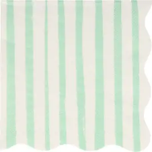 Produkt Papírové ubrousky v sadě 16 ks Mint Stripe – Meri Meri