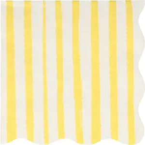 Produkt Papírové ubrousky v sadě 16 ks Yellow Stripe – Meri Meri
