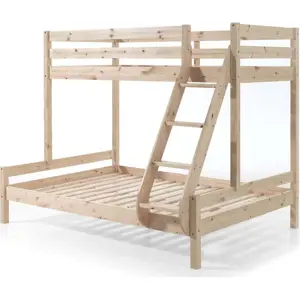 Produkt Patrová dětská postel z borovicového dřeva 140x200/90x200 cm v přírodní barvě Pino – Vipack