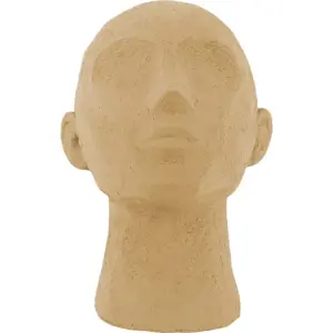 Pískově hnědá dekorativní soška PT LIVING Face Art, výška 22,8 cm