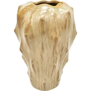 Produkt Pískově hnědá keramická váza PT LIVING Flora, výška 23,5 cm
