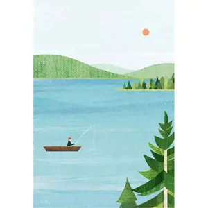 Plakát 30x40 cm Lake - Travelposter