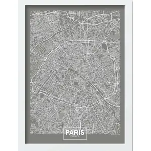 Plakát v rámu 40x55 cm Paris – Wallity