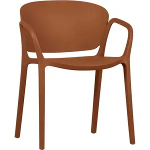 Produkt Plastová jídelní židle v cihlové barvě Bent – WOOOD