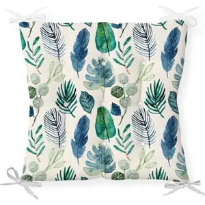 Podsedák na židli Minimalist Cushion Covers Navy Flower, 40 x 40 cm