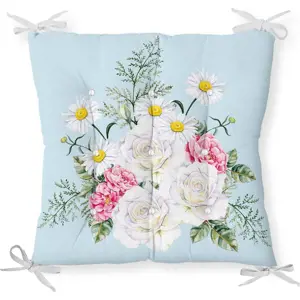 Podsedák s příměsí bavlny Minimalist Cushion Covers Spring Flowers, 40 x 40 cm