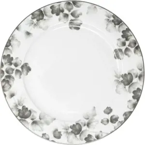 Porcelánové talíře v bílé a světle šedé barvě v sadě 6 ks ø 26 cm Foliage gray – Villa Altachiara