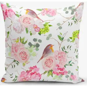 Povlak na polštář s příměsí bavlny Minimalist Cushion Covers Colorful Bird Duro, 45 x 45 cm