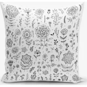 Povlak na polštář s příměsí bavlny Minimalist Cushion Covers Flower, 45 x 45 cm