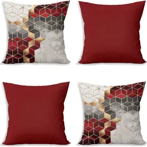 Povlaky na polštáře v sadě 4 ks 43x43 cm Optic - Minimalist Cushion Covers