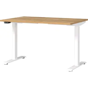 Pracovní stůl s elektricky nastavitelnou výškou s deskou v dekoru dubu 80x120 cm Jet – Germania