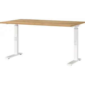 Pracovní stůl s nastavitelnou výškou s deskou v dekoru dubu 80x140 cm Downey – Germania