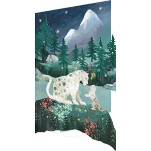 Produkt Přání s vánočním motivem v sadě 5 ks Snow Leopard – Roger la Borde
